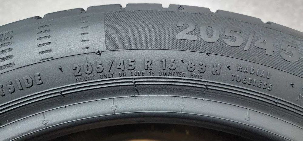 Continental — 205/45 R16 — Continental 205/45 R16 2 шт (Пара) — 6.0