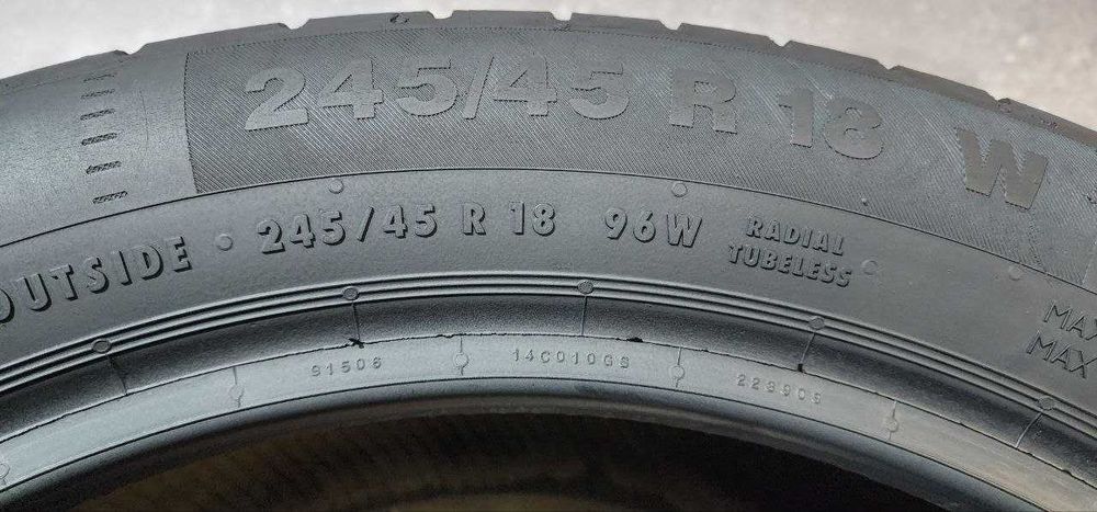 Continental — 245/45 R18 — Continental 245/45 R18 2 шт (Пара) — 6.0