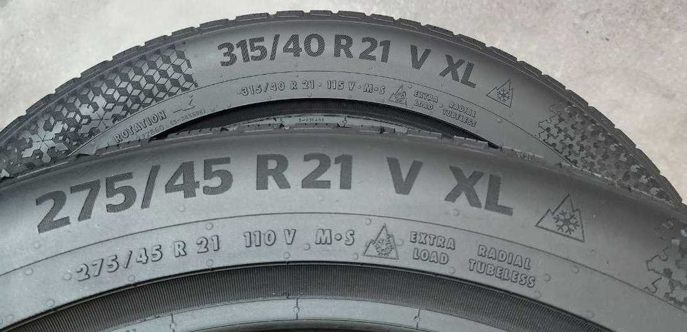 Continental — 315/40 R21 — Continental 315/40 R21 Зима (липучка) 4 шт (Комплект) — 7.0